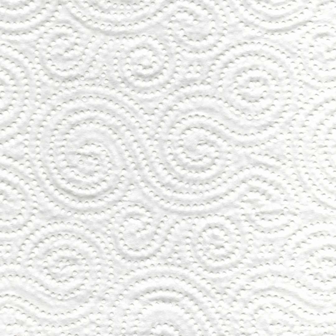 Detalle de la textura gofrada 100% celulosa del Papel Cocina Megarollo 66 metros, máxima absorción y resistencia en Gran Canaria.