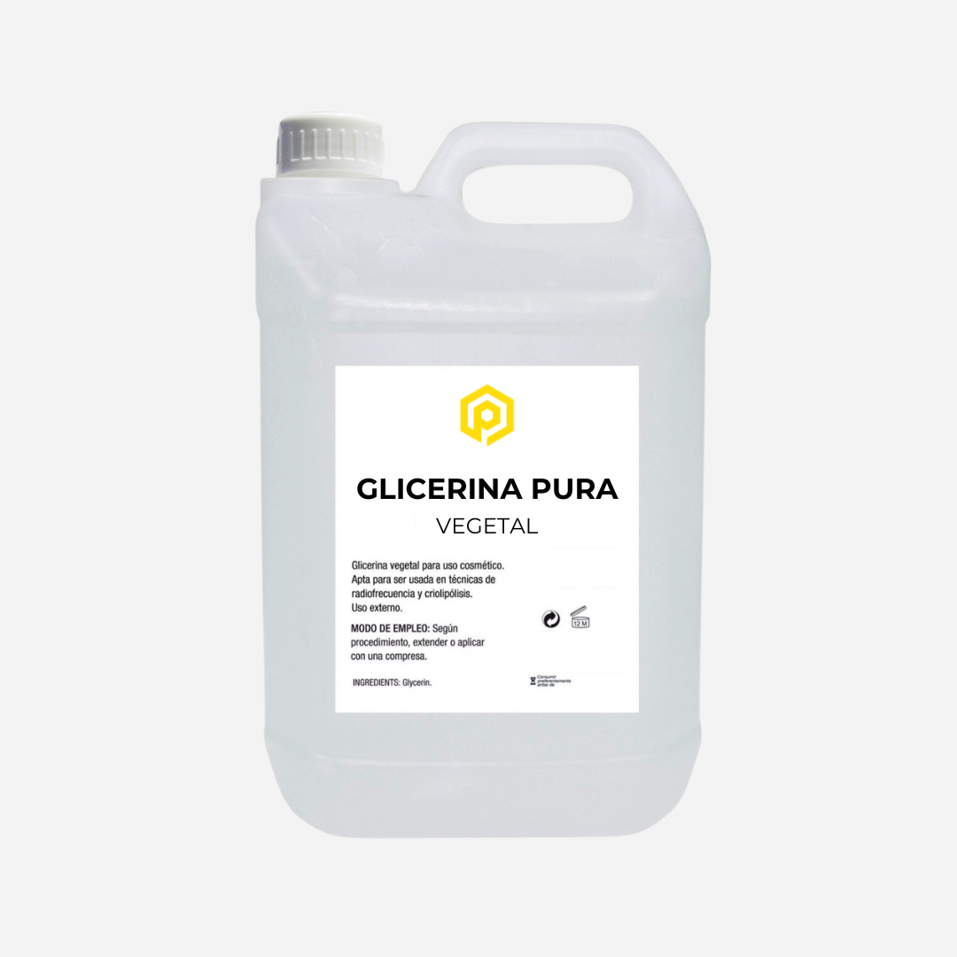 Garrafa de glicerina vegetal líquida 5L de alta pureza, disponible en Gran Canaria