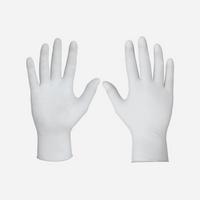 Guantes de Látex Blanco Sin Polvo, guantes latex para protección en entornos sanitarios y alimentarios.