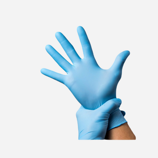 Guantes de Nitrilo Azul Nitriflex sin polvo 3.5gr, guantes desechables resistentes para alimentación, sanitarios y automoción en Gran Canaria.