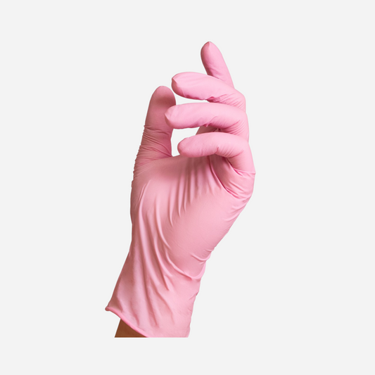 Guantes de Nitrilo Rosa Nitriflex, ideales para profesionales de estética, peluquerías, clínicas y tatuadores en Gran Canaria. Diseñados para brindar alta sensibilidad, protección hipoalergénica y máxima durabilidad durante largas jornadas laborales. Perfectos para tareas de precisión como microblading, manicura y tratamientos estéticos, ofreciendo comodidad y seguridad.
