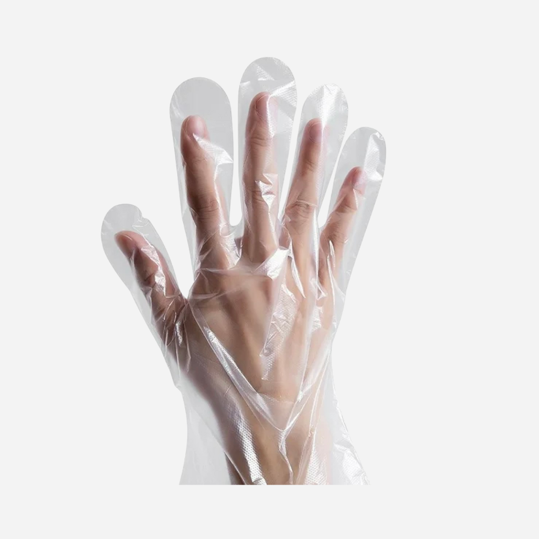 Guantes de polietileno desechables transparentes, guantes de plástico para uso en industria alimentaria, clínicas sanitarias, gasolineras y retail en Gran Canaria y Canarias.