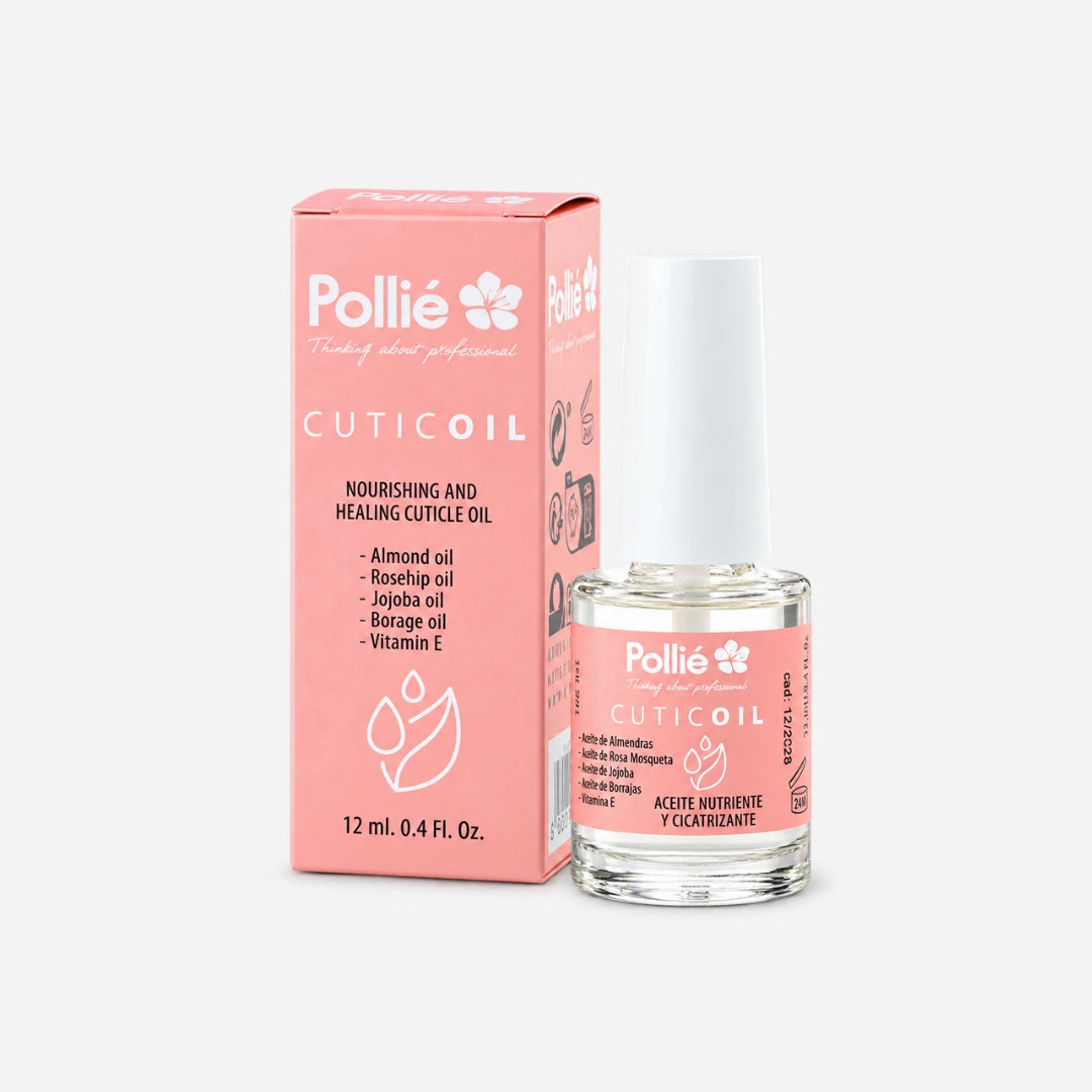 Aceite para uñas y cutículas Cuticoil Pollié 12ML para manicura y cuidado de cutículas.