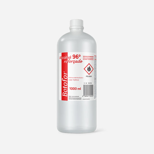Botella de Alcohol Etílico 96º 1L Sanitario y Antiséptico Betafar para la limpieza y antisepsia de piel sana