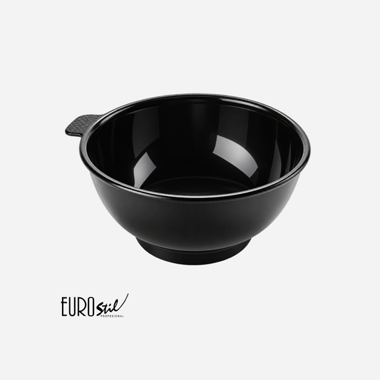 Bol negro Eurostil para mezclar tinte de pelo y productos de peluquería profesional en Gran Canaria