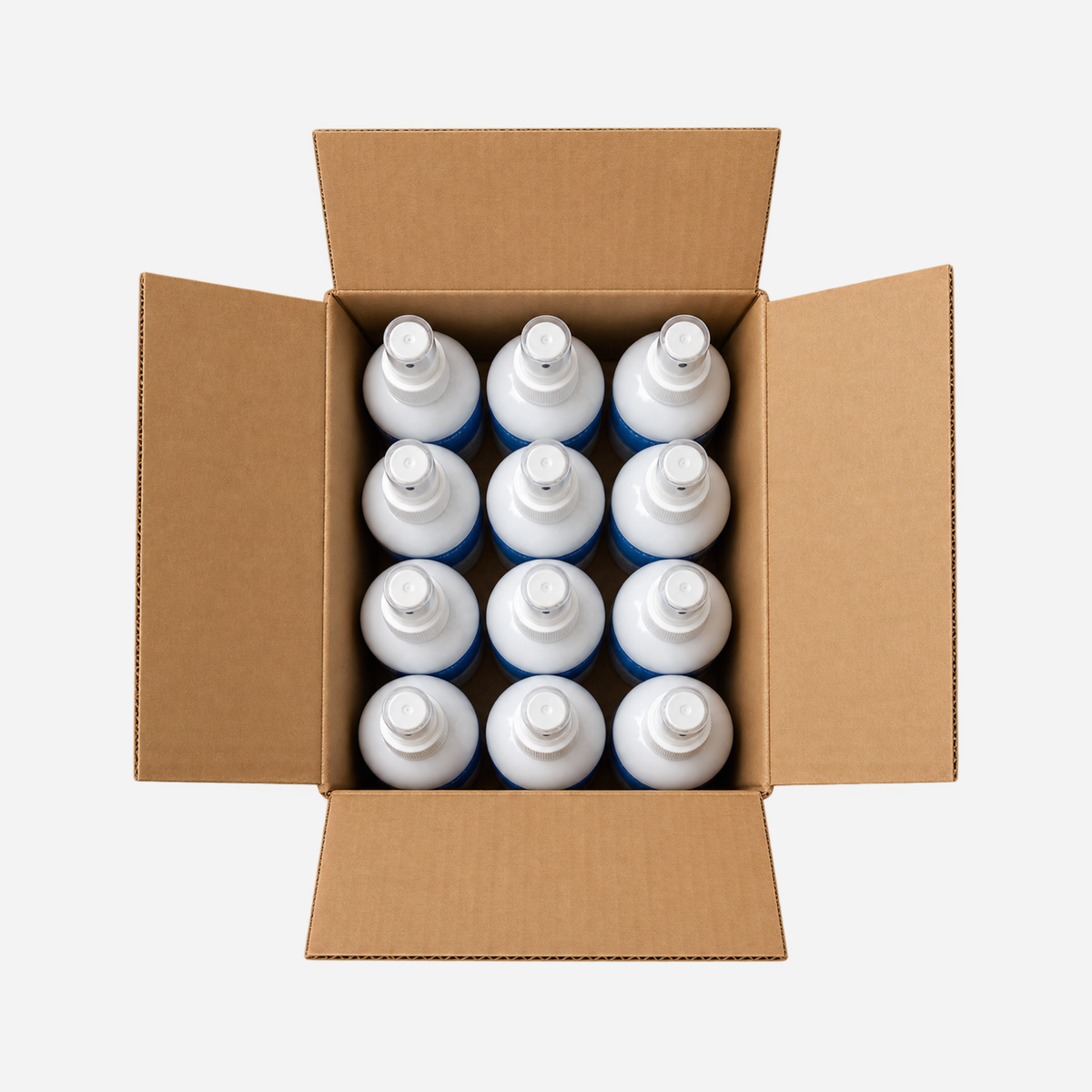Caja abierta con 12 envases de Spray Clorhexidina 2% Acuosa 250ML antiséptico de Laboratorios Betafar en Gran Canaria.