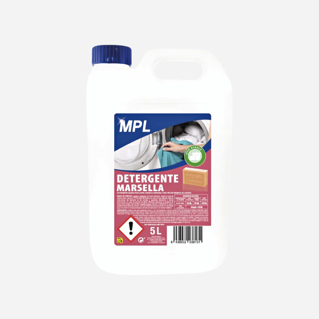Detergente Marsella 5L MPL a base de jabón natural para lavado de ropa en Gran Canaria