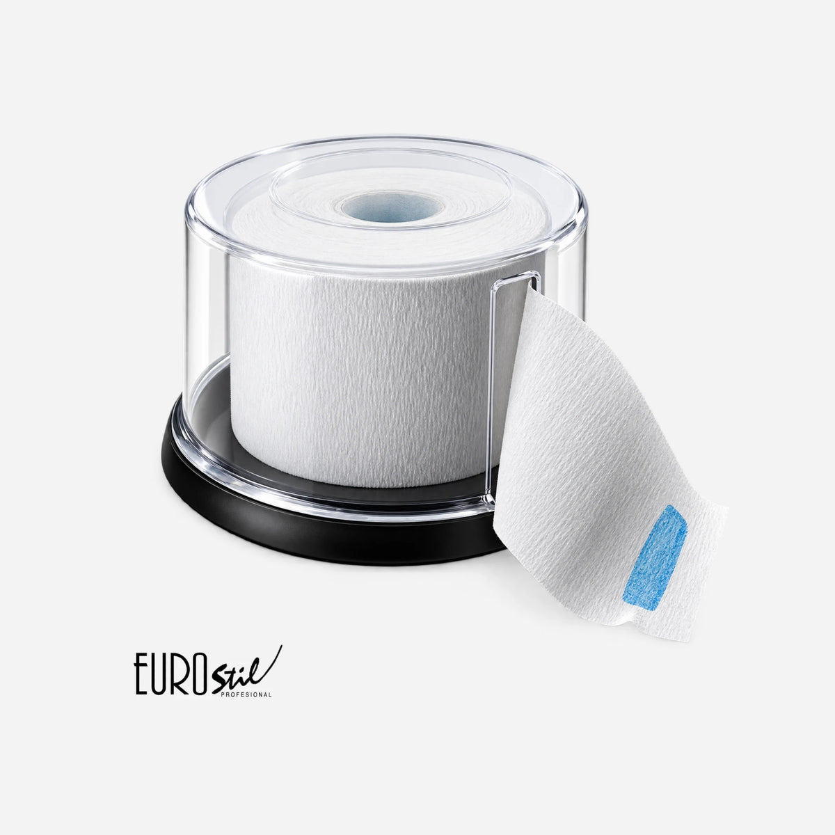 Dispensador transparente Eurostil para papel de cuello de peluquería y barbería en Gran Canaria