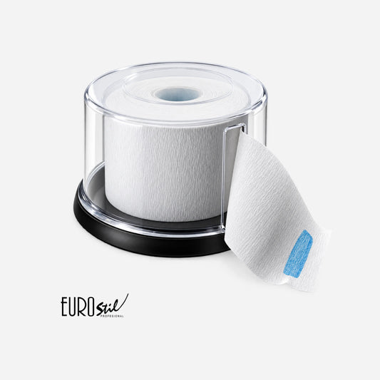 Dispensador transparente Eurostil para papel de cuello de peluquería y barbería en Gran Canaria