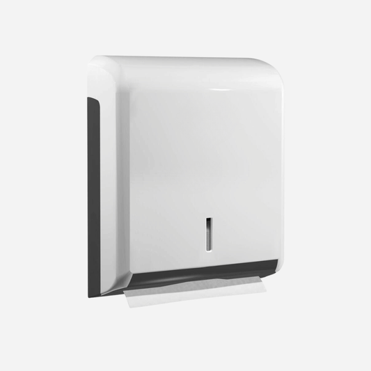 Dispensador de Toalla Z de plástico ABS blanco para papel zig zag en baños de Gran Canaria