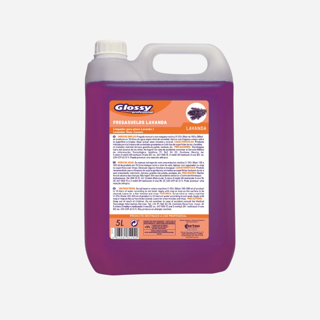 Fregasuelos 5 Litros Glossy aroma lavanda con limpieza profunda en Gran Canaria