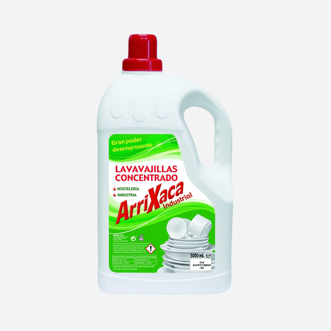 Lavavajillas Manual 5L Arrixaca concentrado para limpieza profesional de vajilla en Gran Canaria