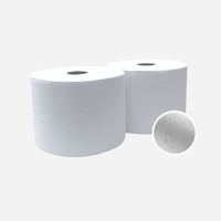 Pack de 2 bobinas de papel industrial 100% celulosa para talleres mecánicos y limpieza profesional en Gran Canaria.