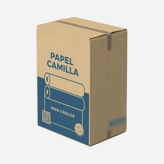Caja de 6 rollos de papel camilla 2 capas precortado, celulosa 100%, gofrado, distribuido en Gran Canaria por DMP.