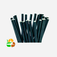 Cañitas de Papel Negra enfundadas